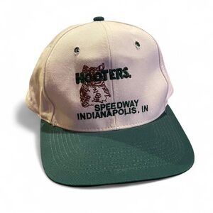 Vintage 90’s Hooters Cream and Green Speedway Indianapolis, IN Hat